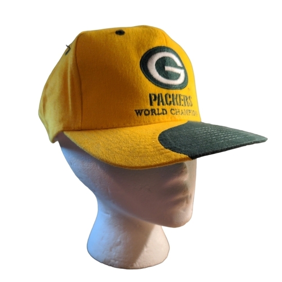 World Champions VINTAGE Green Bay Packers Citgo Snapback Hat CHEESEHEADS - Picture 2 of 5